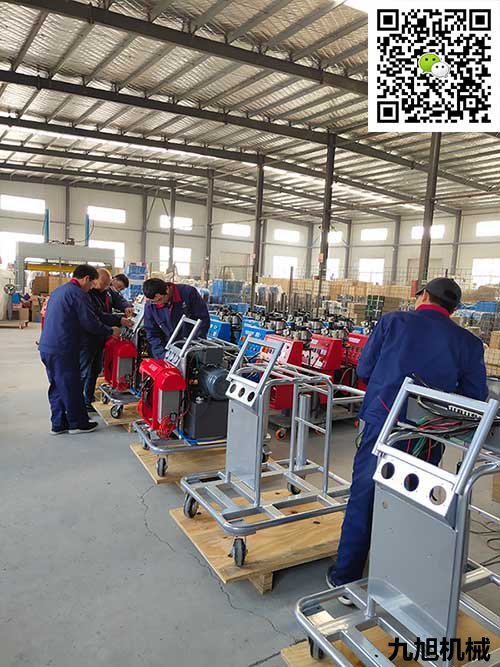濟(jì)南九旭H系列聚脲噴涂機(jī)組裝中心